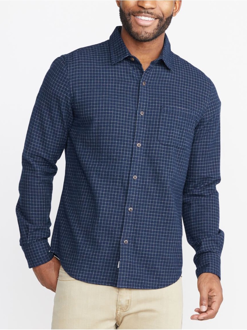 Marine Layer Blue Cotton Coastal Long Sleeve Button Down Shirt Men’s Size Large